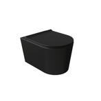 Wandcloset Randloos Civita Black 50cm Keramiek Mat Zwart, Ophalen of Verzenden, Nieuw, Overige typen