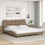 vidaXL Bedframe zonder matras Hvar kunstleer, Overige materialen, Eenpersoons, Bruin, Verzenden