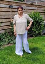 Linnen broek met elastische talie en trekkoord - zij zakken, Kleding | Dames, Broeken en Pantalons, Nieuw