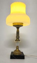 Tafellamp - Brons, Glas, Marmer - Middelhoog