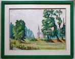 Albert Joulin - Vue du parc du Château à Pleumartin, Antiek en Kunst