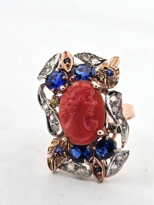 Zonder Minimumprijs - Ring - 10 kt. Roségoud Koraal -, Sieraden, Tassen en Uiterlijk, Ringen