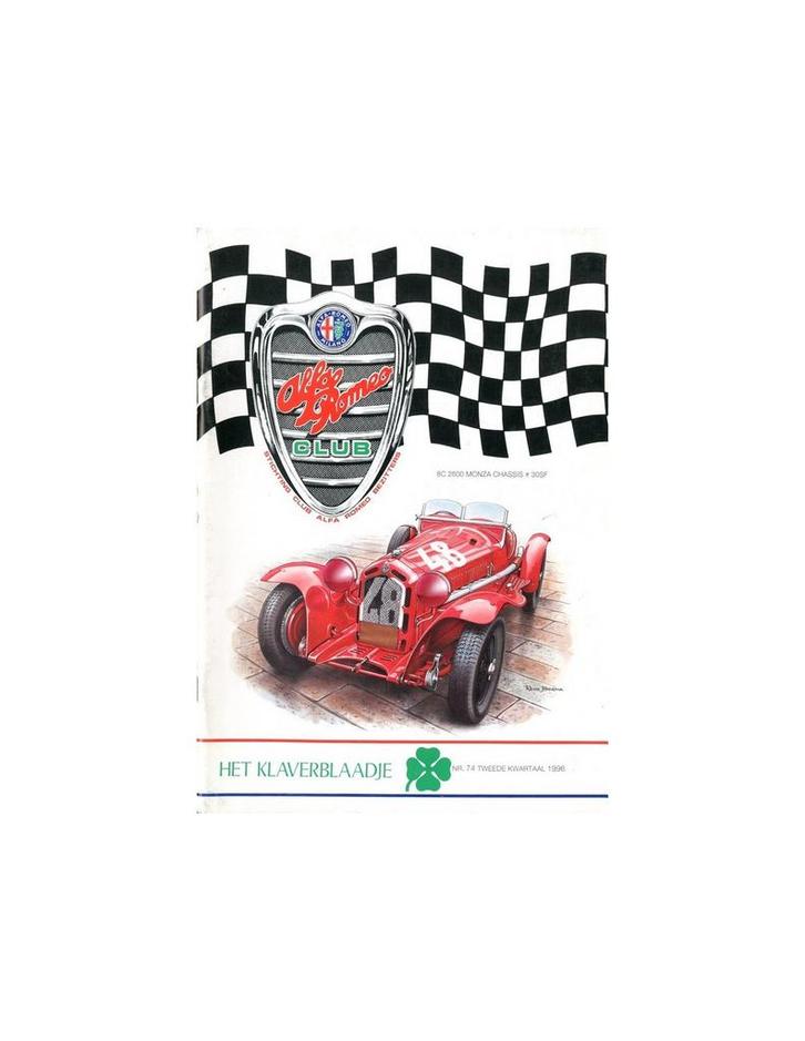 1996 ALFA ROMEO CLUB HET KLAVERBLAADJE 74 NEDERLANDS, Boeken, Auto's | Folders en Tijdschriften, Alfa Romeo