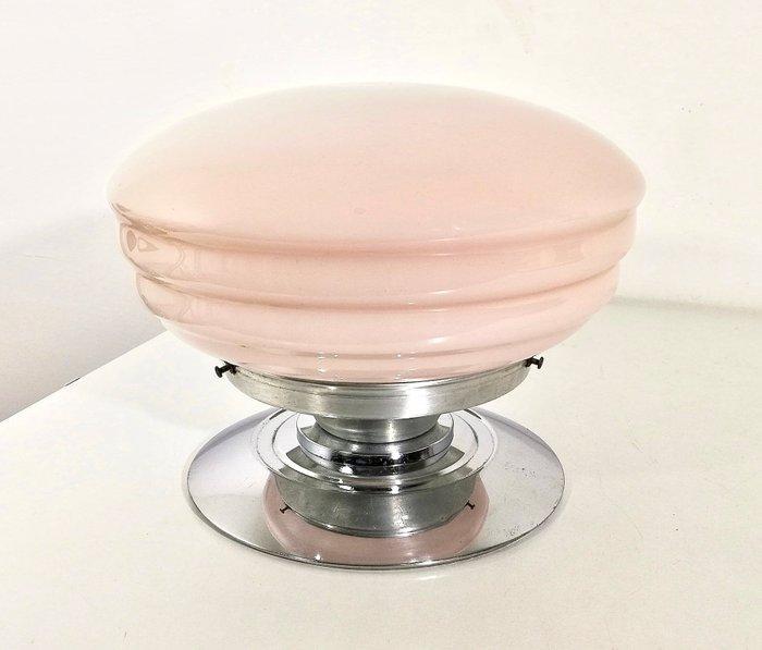 Lamp - Art Déco 1930 - Gelaagd opaalglas - Gecoat staal -, Antiek en Kunst, Antiek | Lampen