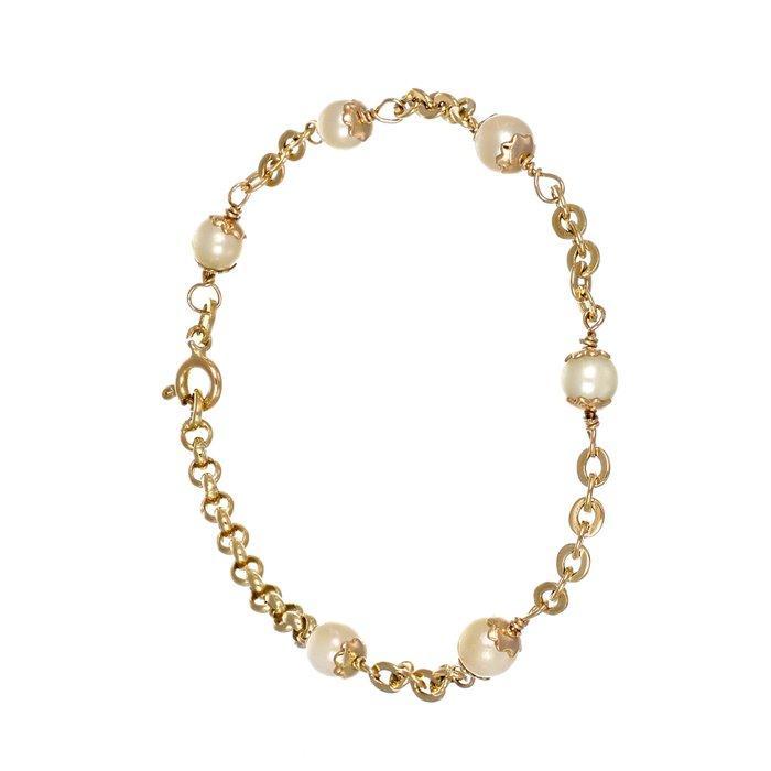 Armband - 18 karaat Geel goud - Parel, Sieraden, Tassen en Uiterlijk, Armbanden