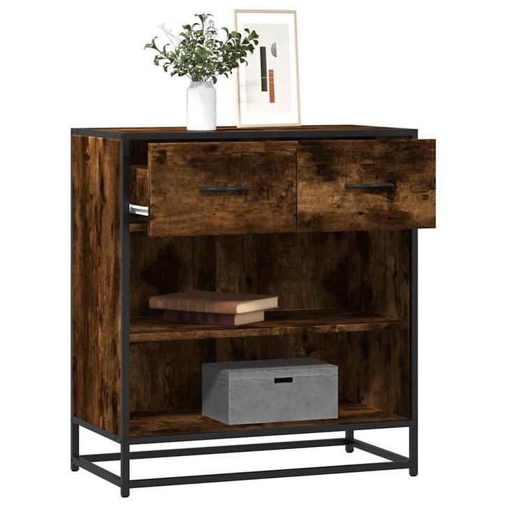 vidaXL Dressoir 68x35x76 cm bewerkt hout gerookt, Huis en Inrichting, Kasten | Dressoirs, Nieuw, Overige houtsoorten, Verzenden