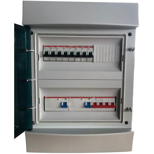 ABB groepenkast IP65 met 8 groepen, 2 aardlekschakelaars, Doe-het-zelf en Verbouw, Elektra en Kabels, Nieuw, Ophalen of Verzenden