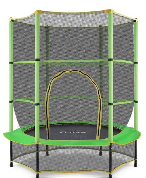 Peutertrampoline Ø140 cm met Veiligheidsnet en Opgevulde Pal, Kinderen en Baby's, Speelgoed | Buiten | Trampolines, Nieuw, Verzenden