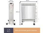 Perel Olieradiator, 11 ribben, drie warmtestanden, 2500 W, Verzenden, Nieuw