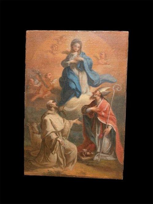 Italiaanse school (XVIII) - Madonna in gloria tra Santi, Antiek en Kunst, Kunst | Schilderijen | Klassiek