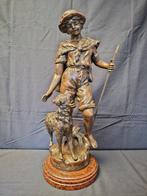 L & F Moreau - sculptuur, Le berger - 49 cm - Hout,, Antiek en Kunst, Antiek | Keramiek en Aardewerk