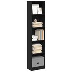 vidaXL Boekenkast 40x24x176 cm bewerkt hout zwart, Huis en Inrichting, Kasten | Boekenkasten, Verzenden, Nieuw, Overige houtsoorten