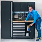 Datona Werkbank garage 120 cm met smalle werkplaatskast -, Doe-het-zelf en Verbouw, Werkbanken, Ophalen of Verzenden, Nieuw