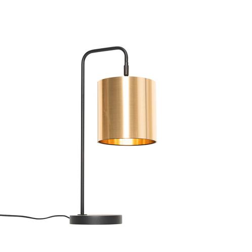 Moderne tafellamp zwart met goud - Lofty, Huis en Inrichting, Lampen | Tafellampen, Nieuw, Overige materialen, 50 tot 75 cm