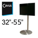 Aktie: Cavus tv standaard Zwart of RVS, Audio, Tv en Foto, Televisiebeugels, Nieuw, Verzenden