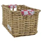 Wicked Rieten Fietsmand XL Pink Checker grijs, Verzenden, Nieuw