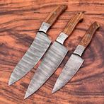 Keukenmes - Chefs knife - Hout en handgemaakt gevouwen, Antiek en Kunst, Antiek | Keukenbenodigdheden