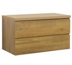 Wastafelkast Angela 90 x 48 cm Eiken Wastafelmeubel, Huis en Inrichting, Badkamer | Badkamermeubels, Verzenden, Nieuw, Wastafelkast