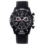 Fako® - Herenhorloge - Geneva - Platinum - Wit, Verzenden, Nieuw