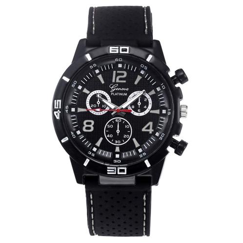 Fako® - Herenhorloge - Geneva - Platinum - Wit, Sieraden, Tassen en Uiterlijk, Horloges | Dames, Verzenden