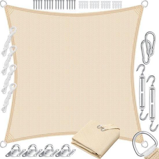 KESSER® Schaduwdoek 2 x 2 m. | zonnezeil zonwering, Tuin en Terras, Zonneschermen, Verzenden