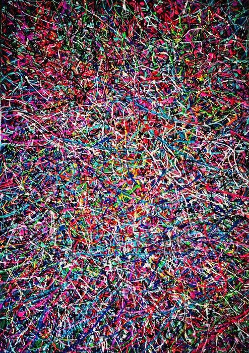 Giovanni Daurea (1955) - Abstract Labirinto GD 20 (XL), Antiek en Kunst, Kunst | Schilderijen | Modern