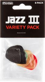 Jim Dunlop PVP103 Jazz III Variety Pack Plectrum 6-pack, Muziek en Instrumenten, Ophalen of Verzenden, Nieuw, Elektrische gitaar