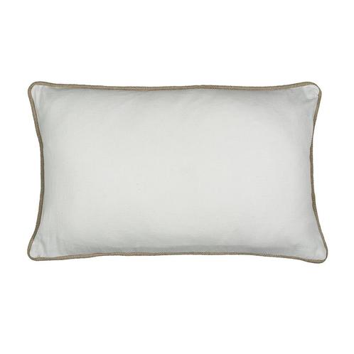 kussen wit met jute bies 30x50cm*, Huis en Inrichting, Woonaccessoires | Overige, Verzenden