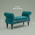 TRUUSK Luxe Gestoffeerde Bank - Fluweel Look - 117 x 40 x 58, Verzenden, Nieuw