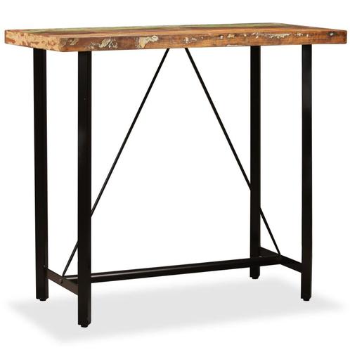 vidaXL Bartafel 120x60x107 cm massief gerecycled hout, Huis en Inrichting, Tafels | Eettafels, Nieuw, Verzenden