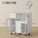 TRUUSK Mobiele Keukenkast Op Wielen - Met Planken, Lades en, Huis en Inrichting, Verzenden, Nieuw
