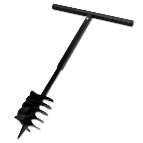 vidaXL Grondboor met handvat en schroefkop 180 mm (zwart), Tuin en Terras, Hand-tuingereedschap, Nieuw, Verzenden