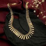 Gouden Cleopatra collier | 43 cm (schakelketting), Sieraden, Tassen en Uiterlijk, Kettingen, Ophalen of Verzenden, Gebruikt, Overige kleuren