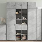 vidaXL Opbergkast 70x42,5x225 cm bewerkt hout betongrijs, Huis en Inrichting, Minder dan 50 cm, Nieuw, Overige houtsoorten, 50 tot 75 cm