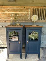 Set nachtkastjes (Vitrine) Midnight Blue, Huis en Inrichting, Ophalen, Gebruikt, Minder dan 45 cm, 70 cm of meer