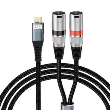 USB-C naar 2 x XLR male 2m 32Bit/384kHz beschikbaar voor biedingen