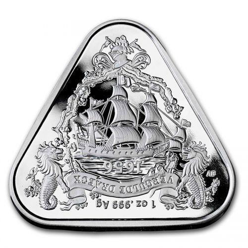 Triangular Vergulde Draeck 1 oz 2020 (RAM) (20.000 oplage), Postzegels en Munten, Munten | Oceanië, Losse munt, Zilver, Verzenden