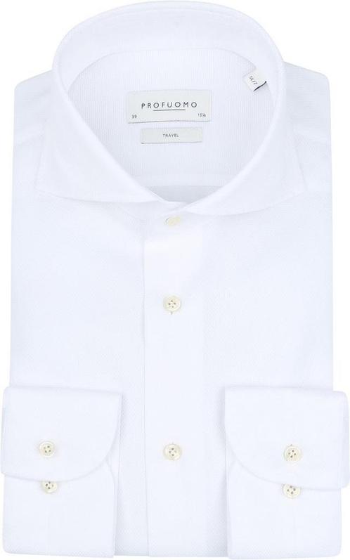 Profuomo Shirt Extra Lange Mouwen Travel Wit maat 40 Heren, Kleding | Heren, Overhemden, Wit, Nieuw, Verzenden