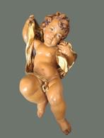 Snijwerk, Farbiger Engel - Handarbeit - 24 cm - Hout - 1980, Antiek en Kunst