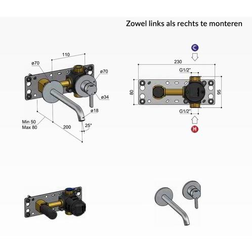 Inbouwdeel Hotbath HBCB105, Doe-het-zelf en Verbouw, Sanitair, Ophalen of Verzenden
