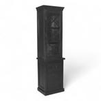 Vitrinekast Mangohout | Zwart | Breedte: 60,0cm, Huis en Inrichting, Kasten | Vitrinekasten, Ophalen, Nieuw, Industrieel