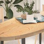 vidaXL Tafelblad 140x60x4 cm ovaal massief eikenhout, Huis en Inrichting, Tafels | Eettafels, Verzenden, Nieuw