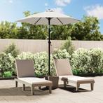 vidaXL Parasol 200x224 cm aluminium zandwit, Tuin en Terras, Verzenden, Nieuw, 2 tot 3 meter