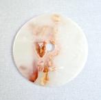 Oud Sino-Birmaans Witte Jade Belangrijke Ritueel Bi-schijf -