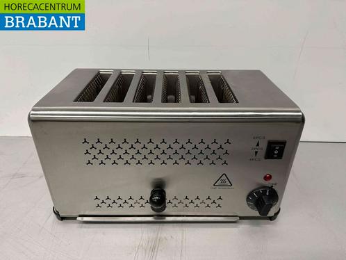 RVS Toaster Broodrooster 6 sneden 230V Horeca, Zakelijke goederen, Horeca | Keukenapparatuur, Nieuw in verpakking, Ophalen of Verzenden