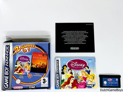 Gameboy Advance / GBA - 2 Games In 1 - Disney Princess / Lee, Spelcomputers en Games, Games | Nintendo Game Boy, Gebruikt, Verzenden