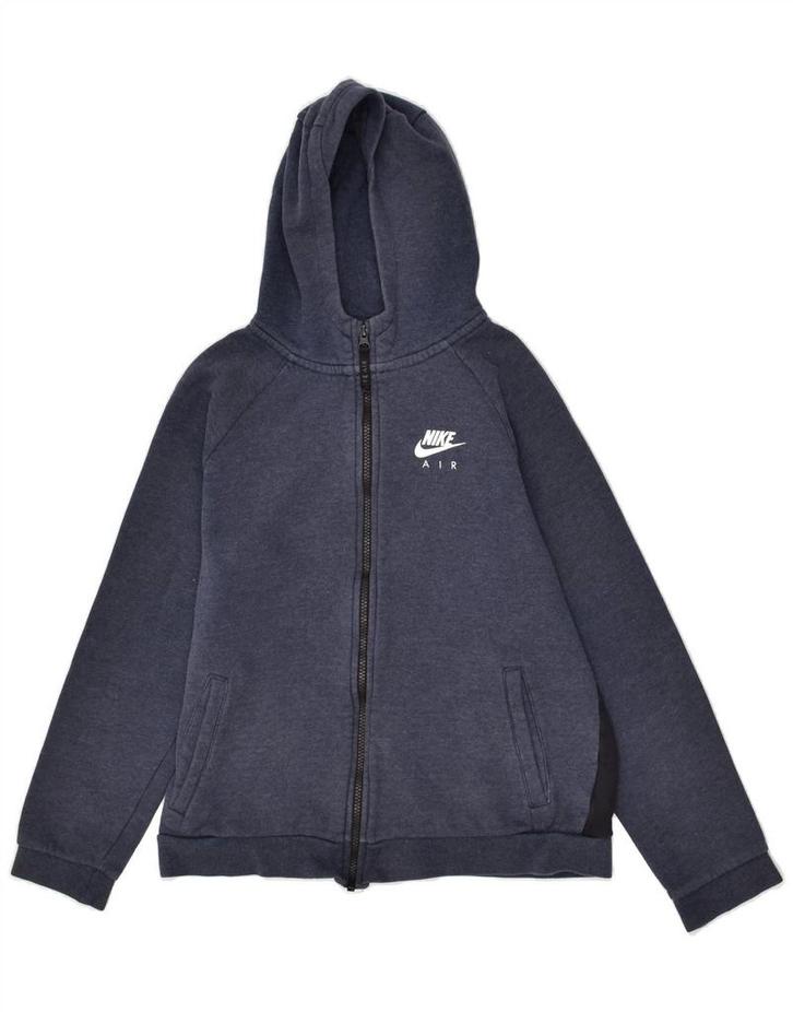 NIKE Boys Zip Hoodie Sweater 13-14 Years XL Blue Colourblock, Kleding | Heren, Truien en Vesten, Verzenden