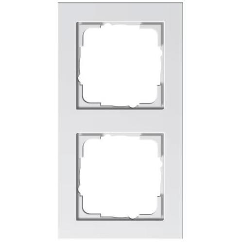 Gira E2 Afdekraam 2 voudig zuiver wit (hagelwit) 021229, Doe-het-zelf en Verbouw, Elektra en Kabels