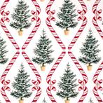 Inpakpapier Kerst Zuurstokken Kerstbomen - Breedte 50 cm - m, Ophalen of Verzenden, Nieuw, Overige typen