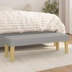 vidaXL Bankje 100x30x30 cm stof lichtgrijs, Verzenden, Nieuw, Stof, Minder dan 150 cm